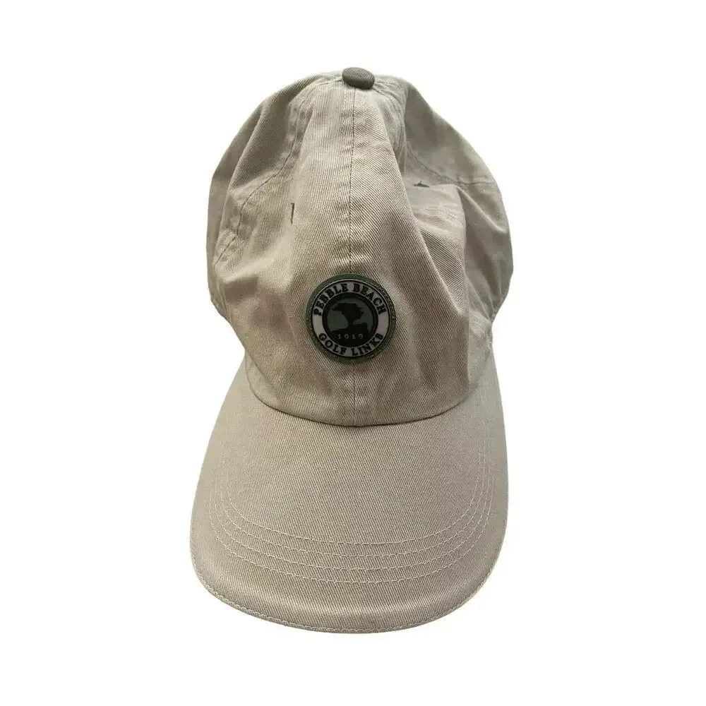 Pebble Beach Khaki Pleasant Valley Golf Cours Adjustable Ahead Golf Hat